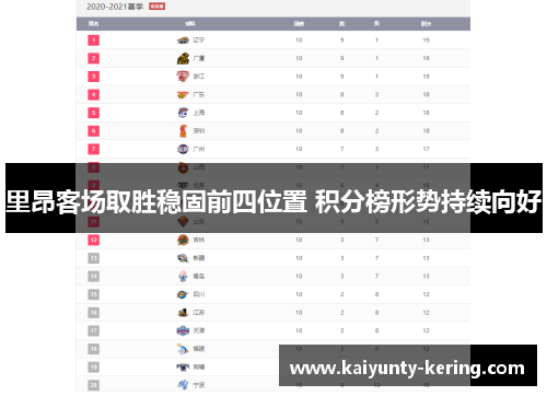 里昂客场取胜稳固前四位置 积分榜形势持续向好